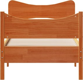 vidaXL Σκελετός Κρεβ. Χωρίς Στρώμα Καφέ Κεριού 90x190 εκ Μασίφ Πεύκο