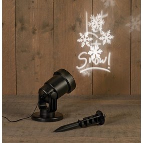 ΠΡΟΤΖΕΚΤΟΡΑΣ 'LET IT SNOW' LED ΕΞΩΤ. ΧΩΡΟΥ ΜΕ STICK ΚΑΙ ΒΑΣΗ / 8-16H TIMER / 4,5V IP44 ΜΕΤΑΣΧΗΜΑΤΙΣΤΗΣ 4,5VA ΜΑΥΡΟ ΚΑΛΩΔ