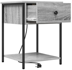 vidaXL Κομοδίνο Γκρι sonoma 42 x 41 x 56 εκ. Επεξεργασμένο ξύλο