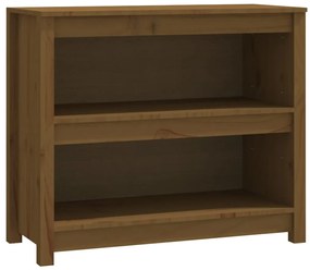 vidaXL Βιβλιοθήκη Μελί 80 x 35 x 68 εκ. από Μασίφ Ξύλο Πεύκου