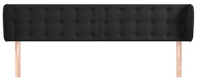 vidaXL Κεφαλάρι με Πτερύγια Μαύρο 163x23x78/88 εκ. Βελούδινο