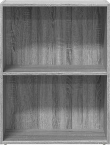 vidaXL Βιβλιοθήκη Γκρι Sonoma 60x30x77 εκ. από Επεξεργ. Ξύλο