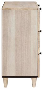 vidaXL Πλαϊνό γραφείο Λευκό 60 x 33 x 75 cm Μασίφ ξύλο μάνγκο