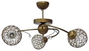 Φωτιστικό Οροφής Τρίφωτο Heronia Chris Bronze 01-0360