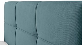 Επενδυμένο Κρεβάτι Manhattan-Petrol-110 x 200-Ξύλα Ελάτου