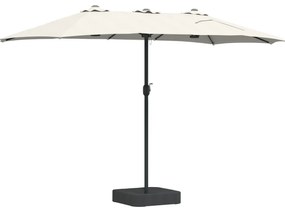 vidaXL Ομπρέλα Κήπου Άμμος 385 x 209 x 244 εκατοστά ύφασμα