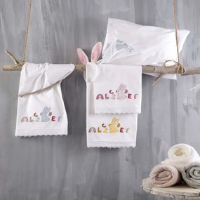 Σεντόνια Βρεφικά Lupe Σετ 3τμχ Pink Ρυθμός Cradle 105x160cm 100% Cotton