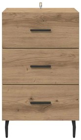 vidaXL Κομοδίνο Artisan Oak 40 x 40 x 66 εκ. Επεξεργασμένο ξύλο