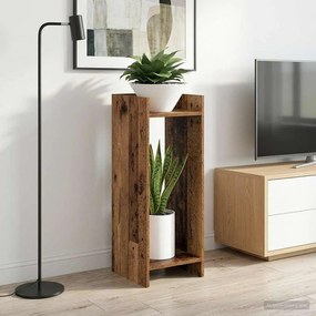 vidaXL Βάση φυτών 2 τεμ. Παλαιωμένο ξύλο 30 x 30 x 80 cm