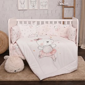 Σετ Προίκας Μωρού κούνιας 5τεμ. 70x140cm  Pink Ballerina Bear 20800085101  Lorelli