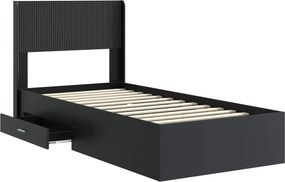 vidaXL Καλάθι με αποθήκη και κεφαλάρι Μαύρο 75 x 190 cm