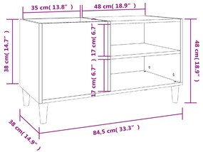 Δισκοθήκη Sonoma Δρυς 84,5 x 38 x 48 εκ. από Επεξεργασμένο Ξύλο - Καφέ