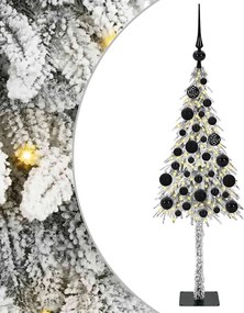 vidaXL Χριστουγεννιάτικο Δέντρο με 150 LED Λευκό 120 cm ΠΕ και Ατσάλι