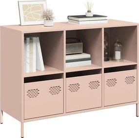 vidaXL Ντουλάπι Ροζ 101,5x39x73,5 εκ. από Χάλυβα Ψυχρής Έλασης