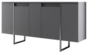 Μπουφές Luxe 618BLY1301 160x35x80cm Silver-Grey