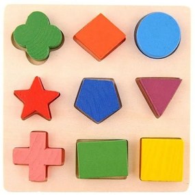 Ξύλινο Παιδικό Παζλ με Γεωμετρικά Σχήματα - Kids puzzle
