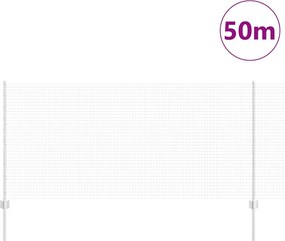 vidaXL Τεντώτο με στήριγμα Ασημί 1 x 50 m Ατσάλι