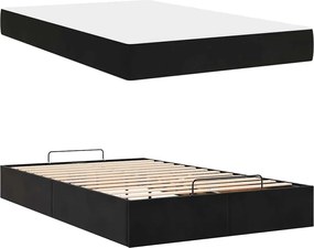 vidaXL Σκελετός κρεβατιού με στρώμα 2 pcs Μαύρο Βελούδο