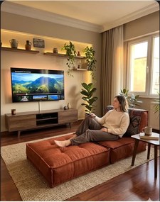 Stewehome Μποέμ μοντέρνος μονός καναπές με στρώμα πτυσσόμενος πολυλειτουργικός 75x75x75 cm