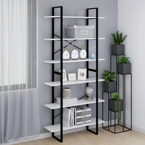 vidaXL Ραφιέρα Λευκή 100 x 30 x 210 εκ. από Μοριοσανίδα