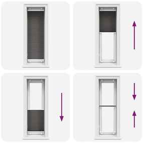 vidaXL Πλισέ περσίδα Μαύρο 40x150 cm Πλάτος υφάσματος 39,4 cm