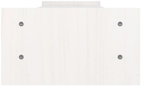 vidaXL Βάση Οθόνης Λευκή 100x27x15 εκ. από Μασίφ Ξύλο Πεύκου