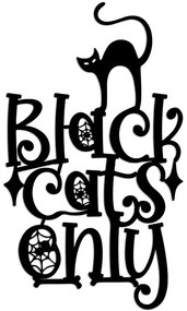 Διακοσμητικό Τοίχου Cat 891TNL3529 34x60cm Black Wallity Μέταλλο