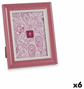 Κορνίζα Gift Decor Ροζ Κρυστάλλινο Πλαστική ύλη (x6)