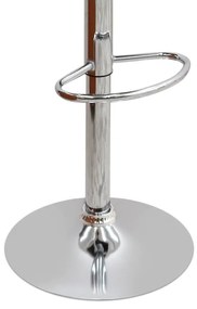 Σκαμπό μπαρ Carmelo Megapap με ρυθμιζόμενο ύψος PU καφέ - βάση χρωμίου 45x42x90/113εκ.