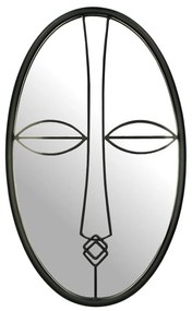 Καθρέπτης ArteLibre Πρόσωπο Μαύρο Μέταλλο 30x3x50cm