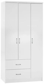 ΝΤΟΥΛΑΠΑ 3ΦΥΛΛΗ ME 2 ΣΥΡΤΑΡΙΑ CAESAR HM340.05 ΛΕΥΚΗ 89x42,5x181 εκ.