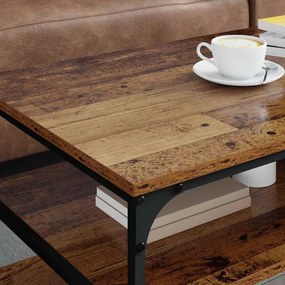 vidaXL Τραπεζάκι σαλονιού Παλιό Ξύλο 100 x 50 x 45 cm