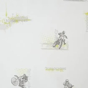 Ταπετσαρία τοίχου motorcross yellow