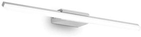 Φωτιστικό Τοίχου - Απλίκα Riflesso 142265 62x9x4cm Led 1800lm 17W 3000K Chrome Ideal Lux Metal, Plastic