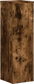 vidaXL Βάσεις Φυτών 2Τεμ. Καπνιστή Δρυς 25x25x80εκ. Επεξεργασμένο Ξύλο