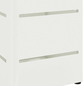 vidaXL Σχέδιο & βάση αποθήκευσης Λευκό 15.5 x 15.5 x 49 εκ Ατσάλι