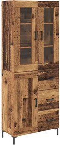 vidaXL Highboard 2 pcs Παλιό ξύλο 69,5 x 34 x 180 εκ.