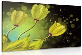 Εικόνα λουλούδια από χρυσό - 60x40