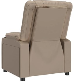 vidaXL Πολυθρόνα Ανακλινόμενη Ηλεκτρική Καπουτσίνο από Συνθετικό Δέρμα