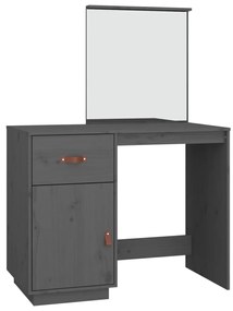 vidaXL Μπουντουάρ Γκρι 95x50x134 εκ. Μασίφ Ξύλο Πεύκου