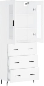 vidaXL Ντουλάπι Λευκό 69,5x34x180 εκ. από Επεξεργασμένο Ξύλο