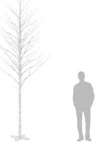 vidaXL Δέντρο Λευκή Σημύδα με 672 LED Θερμό Λευκό 400 εκ.