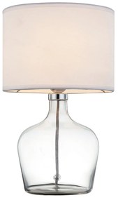 Επιτραπέζιο Φωτιστικό - Πορτατίφ I-HENDRIX-L BCO White Wood, Glass
