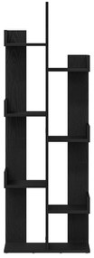 vidaXL Βιβλιοθήκη Μαύρη Δρυς 48x25,5x140 εκ. Φτιαγμένο από Ξύλο