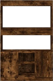 vidaXL Ντουλάπι Καπνιστή Δρυς 92x33x140 εκ. από Επεξεργασμένο Ξύλο
