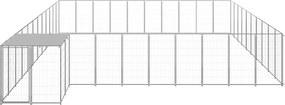 vidaXL Σπιτάκι Σκύλου Ασημί 31,46 μ² Ατσάλινο