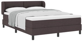 vidaXL Κρεβάτι Box Spring με Στρώμα Σκούρο Καφέ 140x190 εκ Υφάσματα