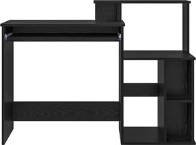 vidaXL Γραφείο Μαύρη Οξυά 120,5 x 44 x 88,5 cm Επεξεργασμένο Ξύλο