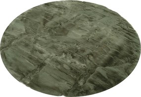 Στρογγυλό Χαλί Γούνινο (Φ100) Polcarpet Rabbit Green