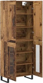vidaXL Highboard 2 pcs Παλιό ξύλο 69,5 x 34 x 180 εκ.